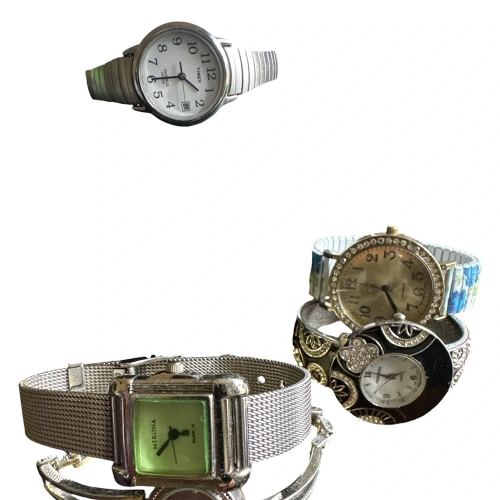 Bundle of five vintage Silver and Gold Watches